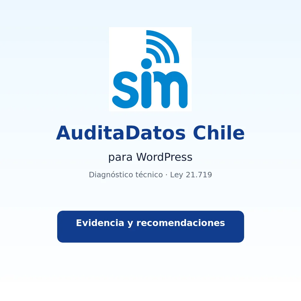 AuditaDatos Chile para WordPress